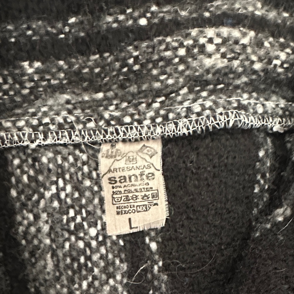 Black and Gray Striped Rasta Baja Hoodie - Picture 2 of 5
